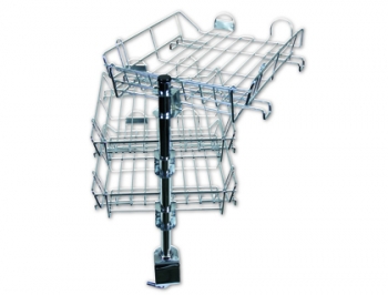 TABULEIRO Q-CONNECT GIRATORIO METALICO CROMADO, DE 3 TABULEIROS