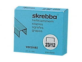 AGRAFES SKREBBA. CAIXA 1000. - GALVANIZADOS - N. 23/12