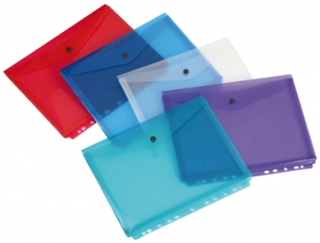 BOLSA PORTA DOCUMENTOS BEAUTONE, MULTIPERFURADA A4, CORES SORTIDAS