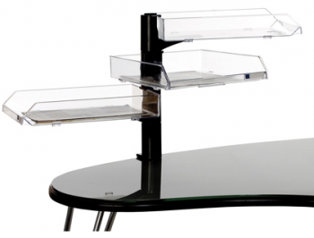 SUPORTE COM 3 TABULEIROS TRANSPARENTES, GIRA 360 GRAUS