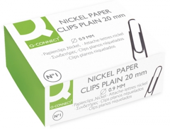 CLIPS NIQUELADOS N 1 20 MM CAIXA COM 100 EMB. 10CX.