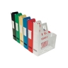PORTA REVISTA DE PLASTICO, COM IDENTIFICACAO, PRETO;AZUL;VERMELHO EMB. 2UN.