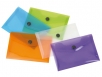 BOLSA PORTA DOCUMENTOS BEAUTONE, COM MOLA, A7, LARANJA;AZUL;VERDE;CRISTAL;VIOLETA EMB. 12UN.