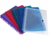 BOLSA PORTA DOCUMENTOS BEAUTONE, MULTIPERFURADA A4, COR CRISTAL PACK. 5UN.