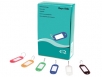 CHAVEIRO PORTA-ETIQUETAS Q-CONNECT AZUL CAIXA 100 UNIDADES
