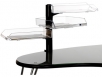 SUPORTE COM 3 TABULEIROS TRANSPARENTES, GIRA 360 GRAUS