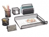 CONJUNTO SECRETARIA Q-CONNECT 6 PECAS PRETO OU PRATA