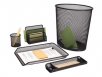 CONJUNTO SECRETARIA Q-CONNECT 5 PECAS PRETO OU PRATA